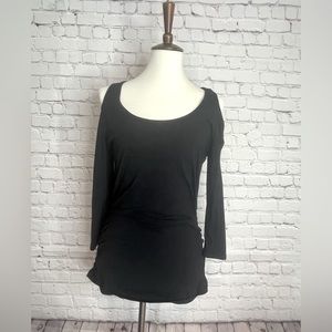 Boston Proper Cold Shoulder Ruched Tee Size M. Never Worn.